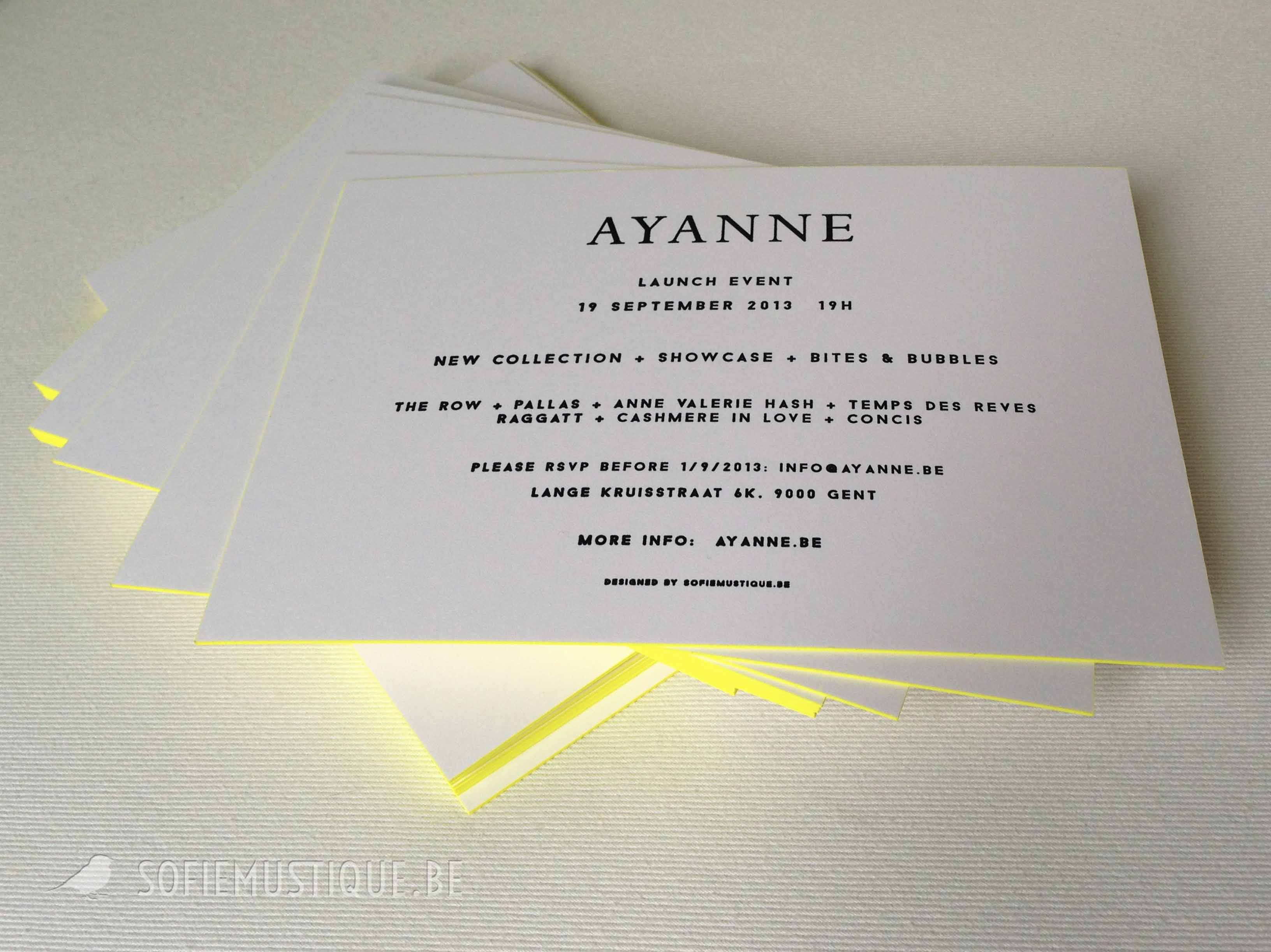 Ayanne Launch Event Invitation