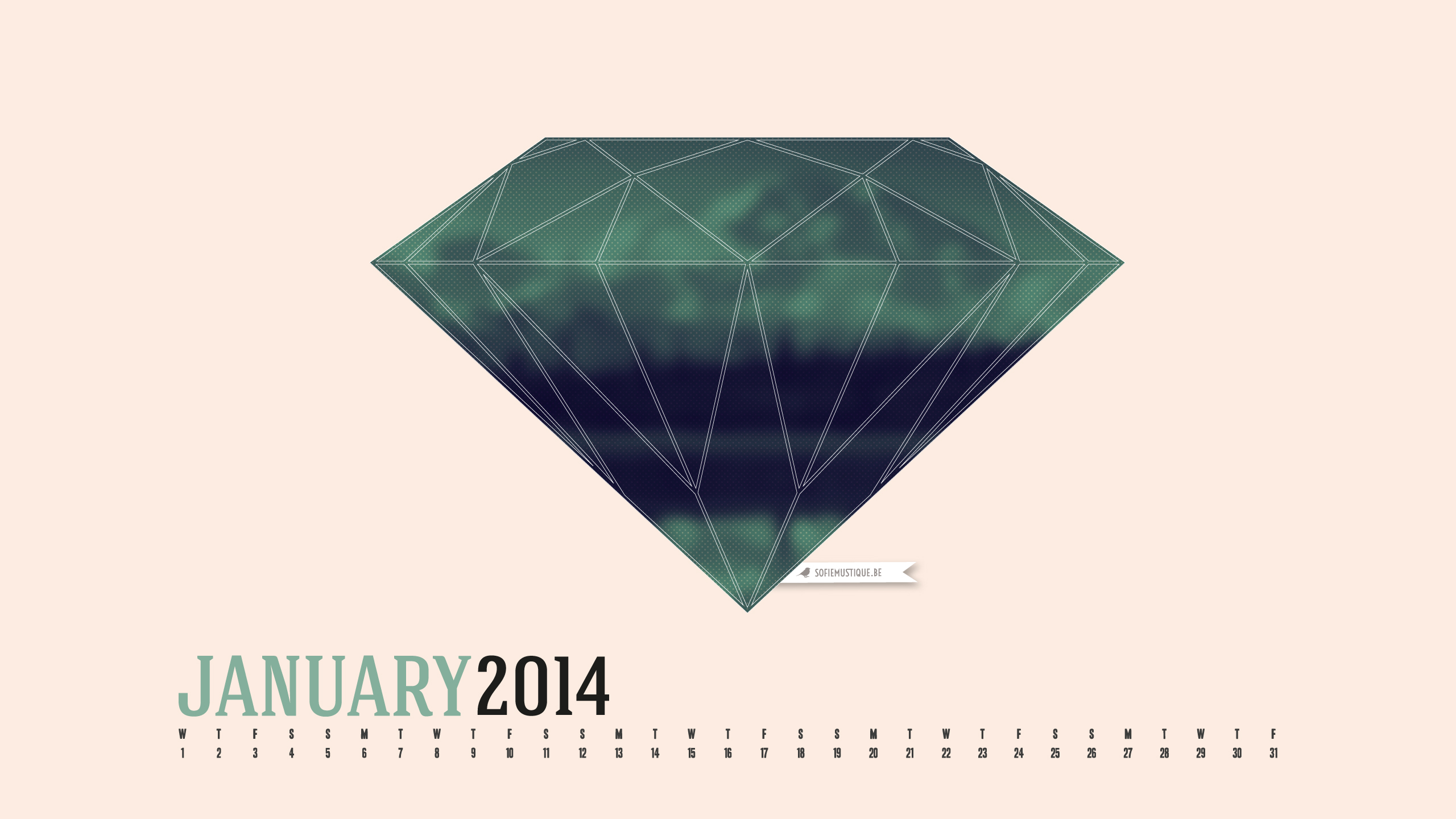 Desktop Calendar January 2014
